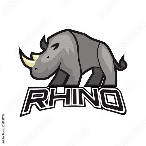 rhino logo, vector illustration