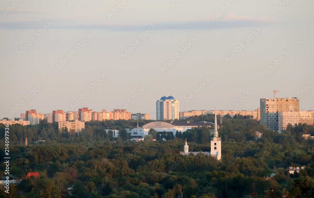Yaroslavl. View of the city in the light of the setting sun Yaroslavl. View of the city in the light of the setting sun