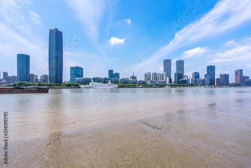 Photography panoramic city skyline in shanghai china