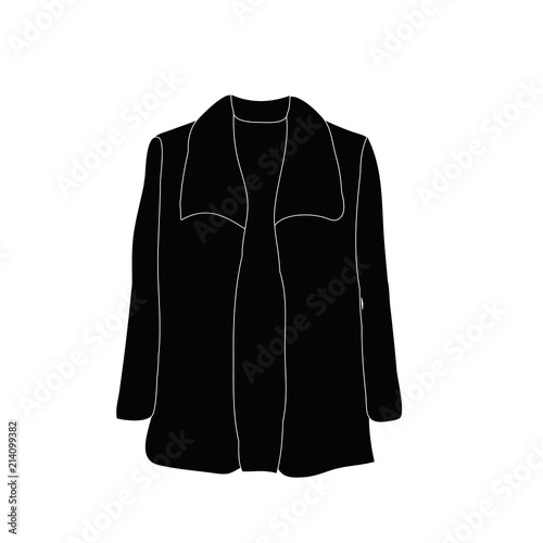 icon, silhouette of a woman's coat