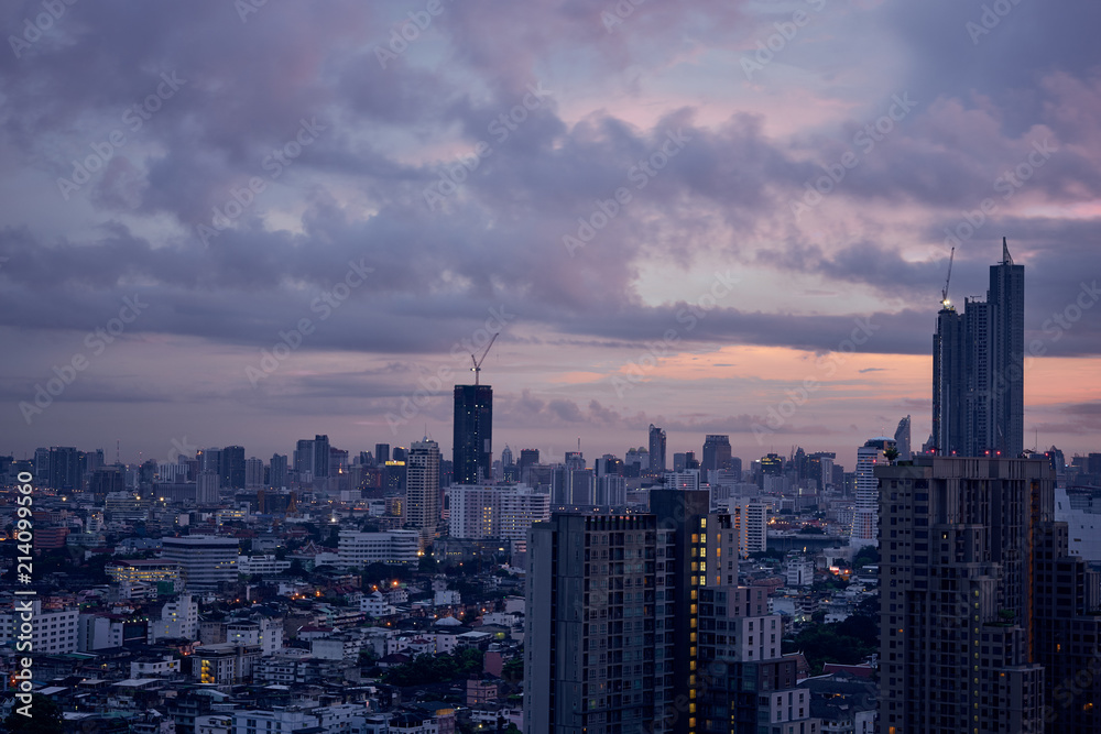 Fototapeta premium surreal skyline cityscape building