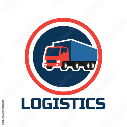 shipping logistics logo, vector illustration