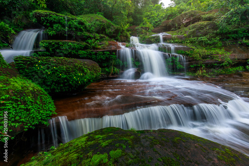 Tad-Wiman-Thip waterfall, Beautiful waterfall in Bung-Kan province, ThaiLand.