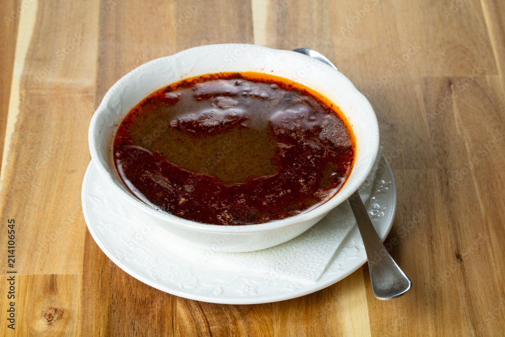 Spicy lentil soup. Spicy lentil soup.