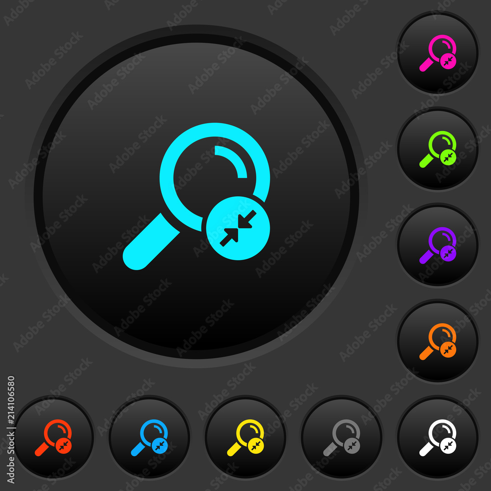 Narrowing search results dark push buttons with color icons Narrowing search results dark push buttons with color icons