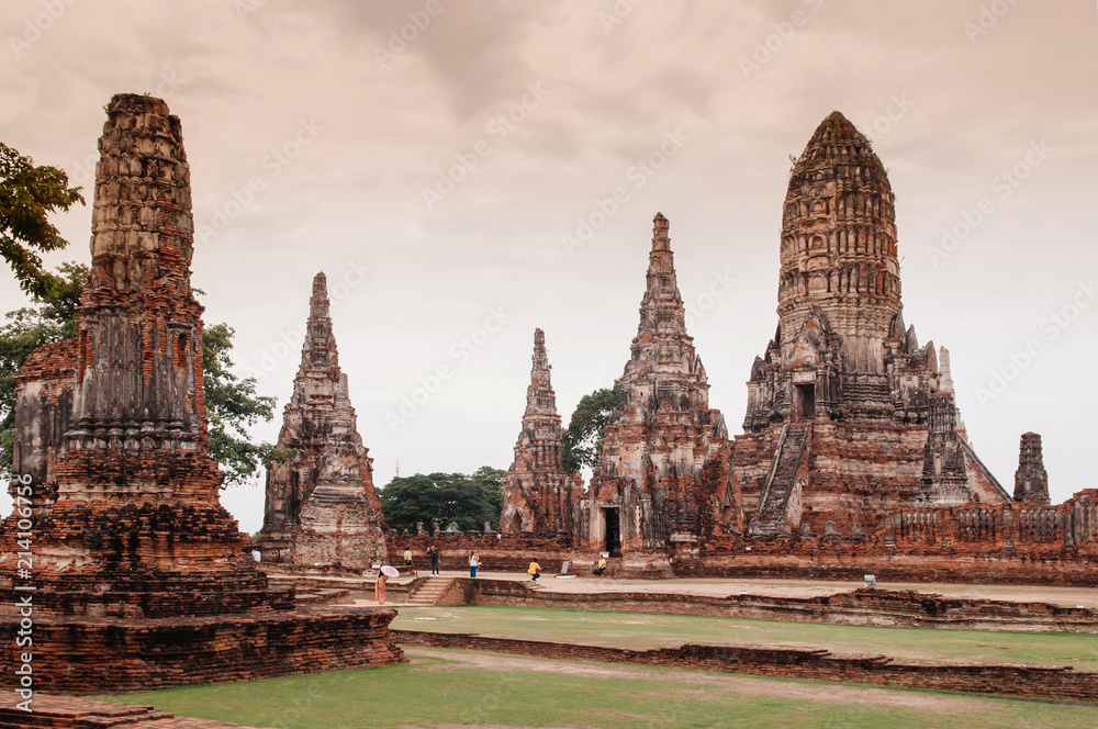 Ruin pagoda of Wat Chai Watthanaram, Ayutthaya, Thailand Ruin pagoda of Wat Chai Watthanaram, Ayutthaya, Thailand