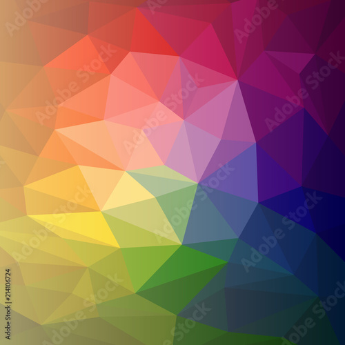 Vector colorful abstract rainbow polygon background