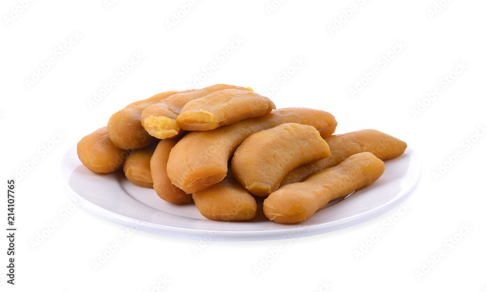 Thai dessert, crystallized tamarind on white background. Thai dessert, crystallized tamarind on white background.