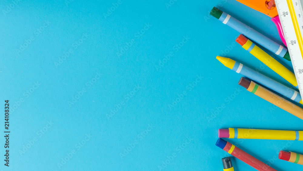 Fototapeta premium Back to school concept image colorful background.