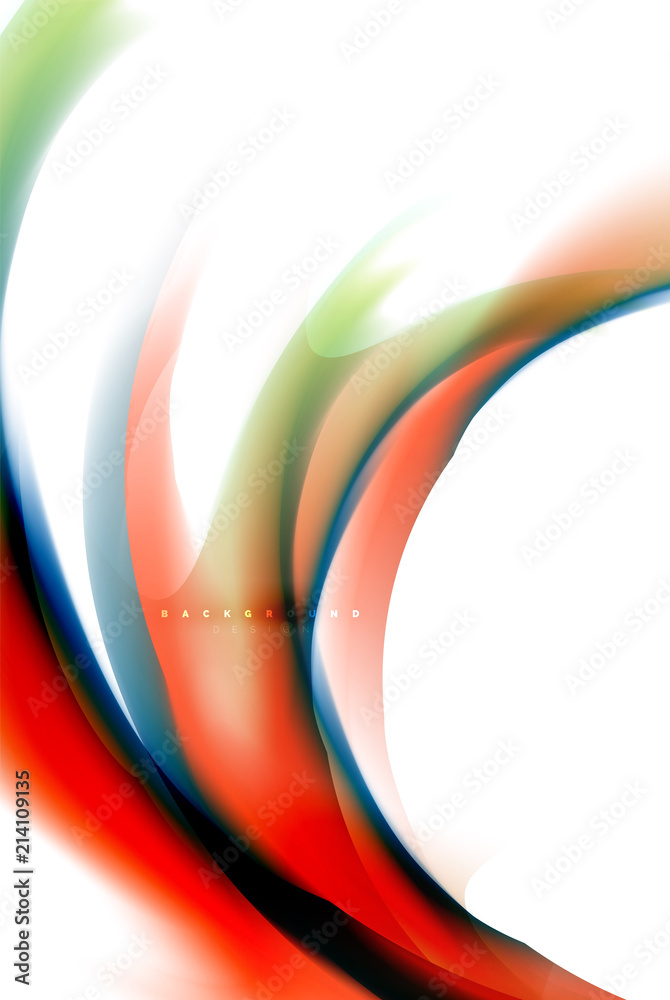 Naklejka premium Holographic paint explosion design, fluid colors flow, colorful storm. Liquid mixing colours motion concept, trendy abstract background layout template for business presentation, app wallpaper banner