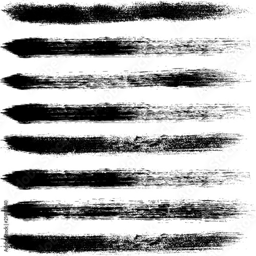 Textured Brush strokes background isolated on white. Ink brush stroke, grungy line elements