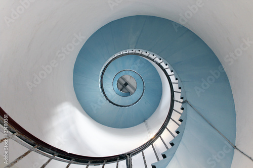 Fotografia, Obraz Spiral lighthouse staircase