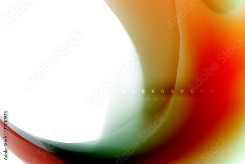 Holographic fluid colors flow, colorful liquid mixing colours motion concept