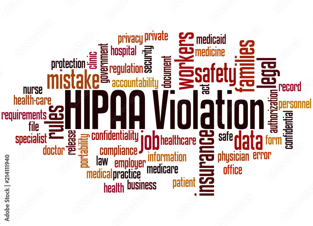 HIPAA violation word cloud concept 2 HIPAA violation word cloud concept 2