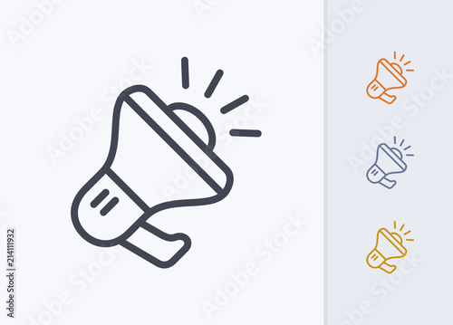 Noisy Megaphone - Pastel Stroke Icons