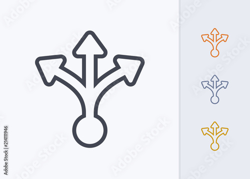Three Way Split - Pastel Stroke Icons