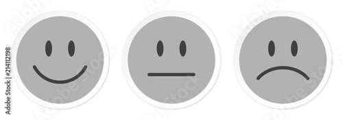3 Grey Mood Faces