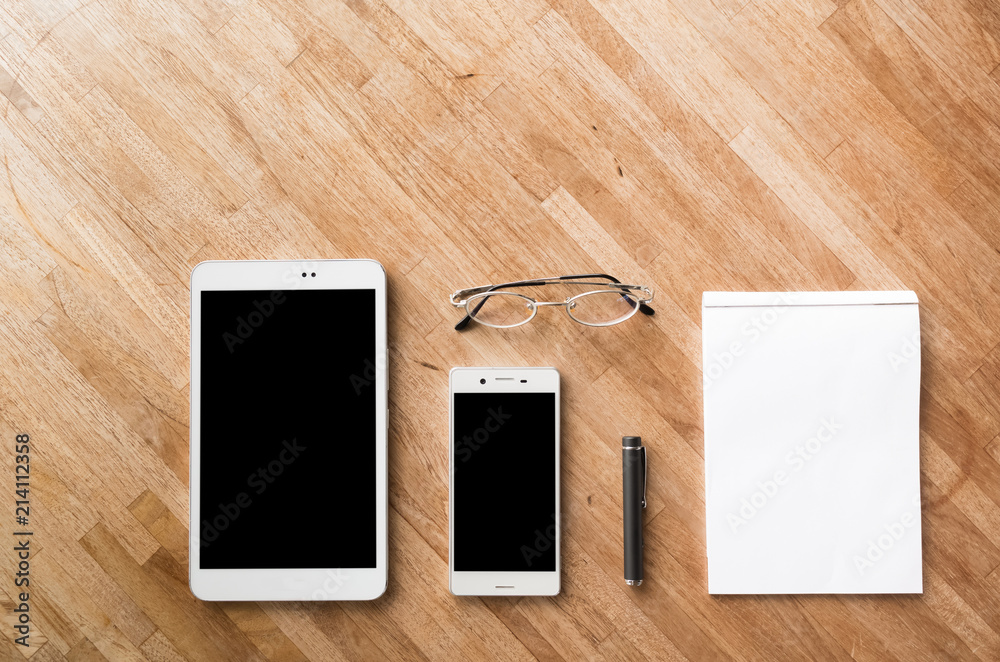 smartphone on desk smartphone on desk