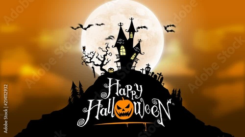 Halloween Background Loop with bats