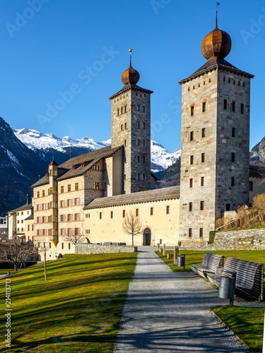 Obraz na płótnie Schloss Brig Wallis Schweiz