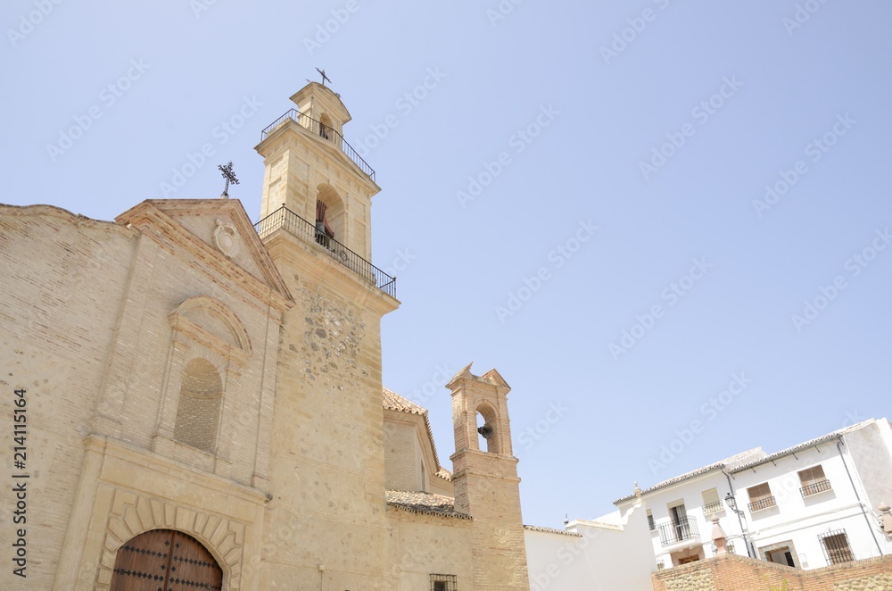 Sight of church  in Antequera, Andalusia, Spain