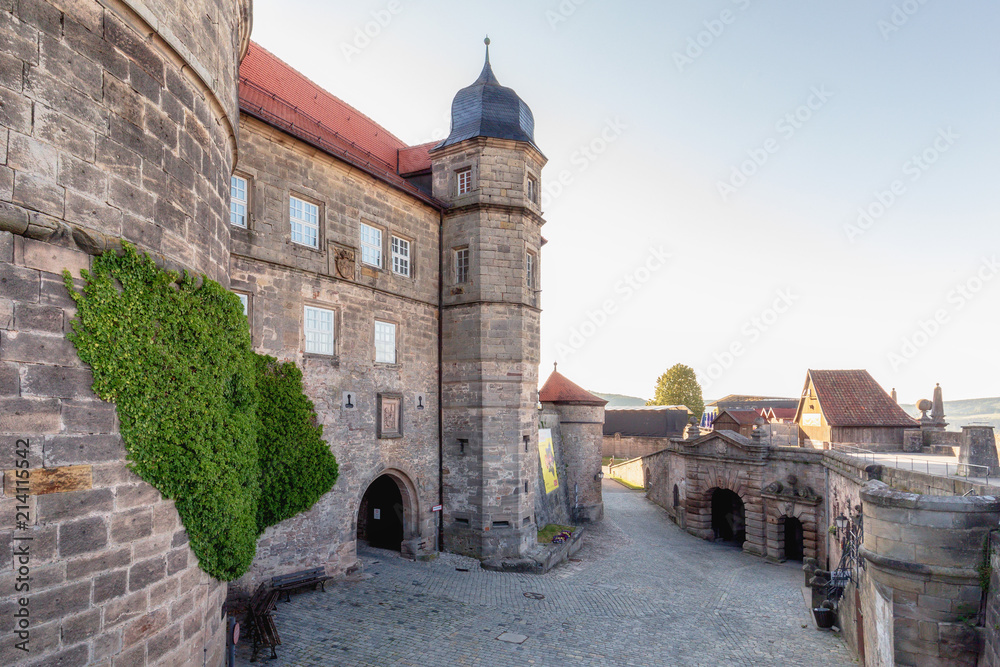 Fototapeta premium Medieval German Bavarian Town of Kronach in Summer. Lovely historical houses