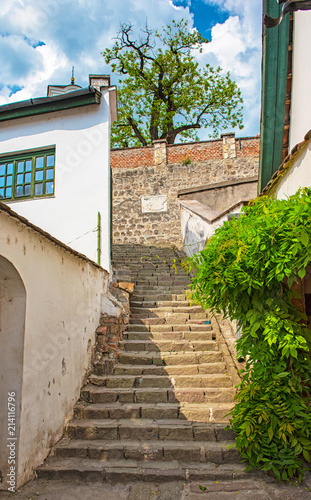 Narrow street in the old to...