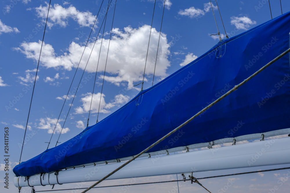 Fototapeta premium Blue canvas sail