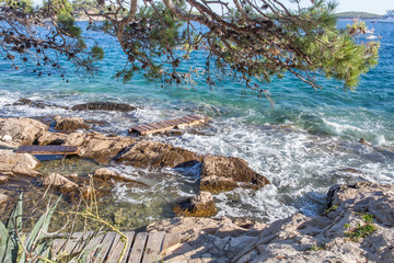Wybrzeże miasta Hvar, Chorwacja