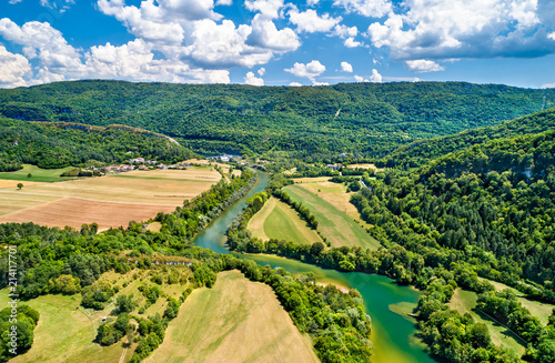Gorge of the Ain river in France