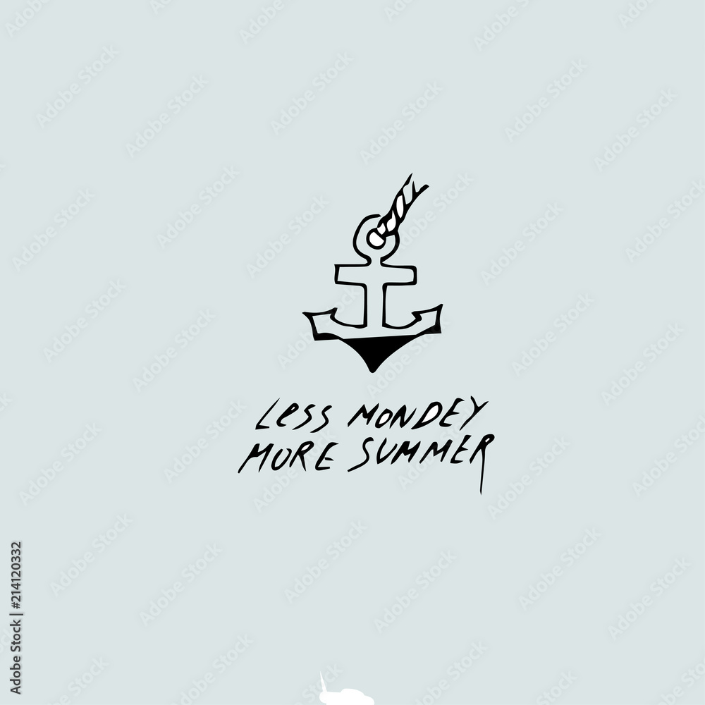 less monday more summer vector illustration less monday more summer vector illustration