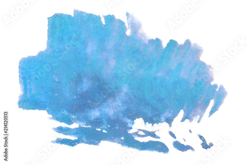 blue watercolor stain design element, with a paper texture