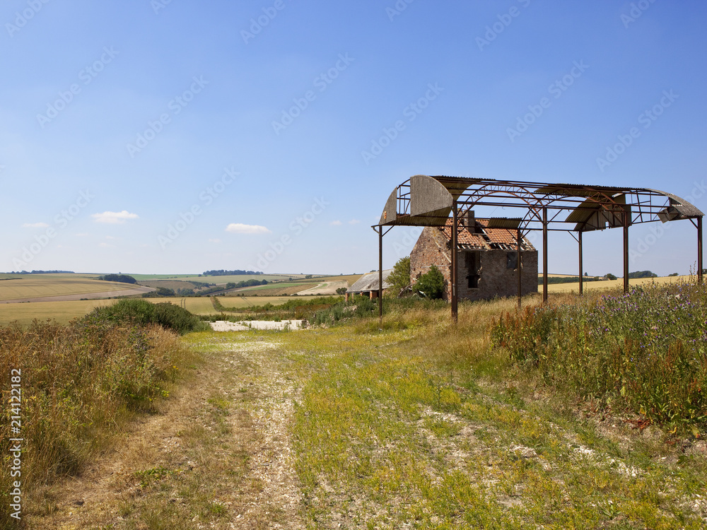 Fototapeta premium derelict farm and landscape