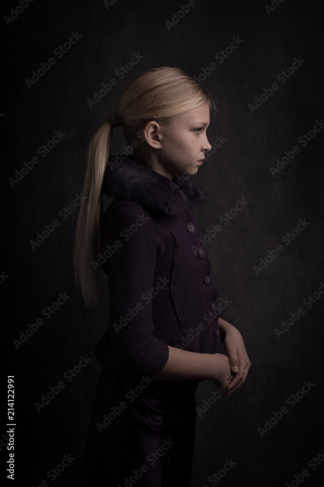 Girl with ponytail Girl with ponytail