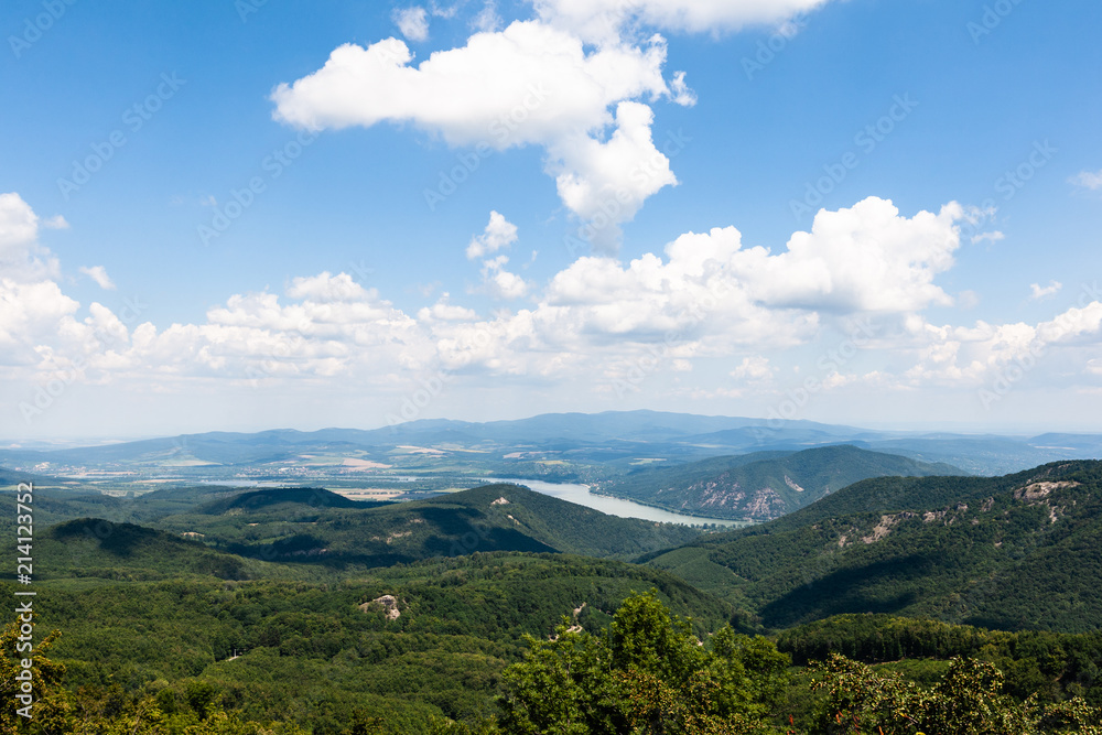 Naklejka premium Landscape of Pilis mountains at summer in Hungary