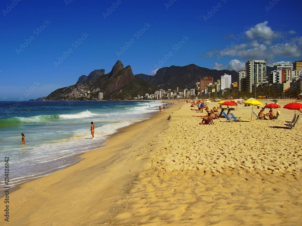 Fototapeta premium One of the many beautiful beaches in Rio de Janeiro Brasil