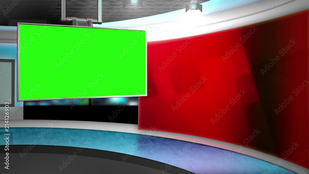 Virtual Set News Background Stock Video | Adobe Stock