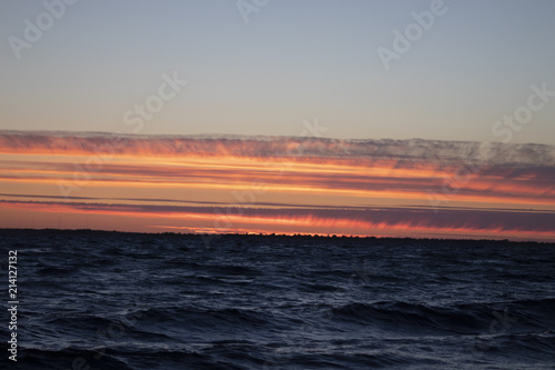 Sunset at the ocean