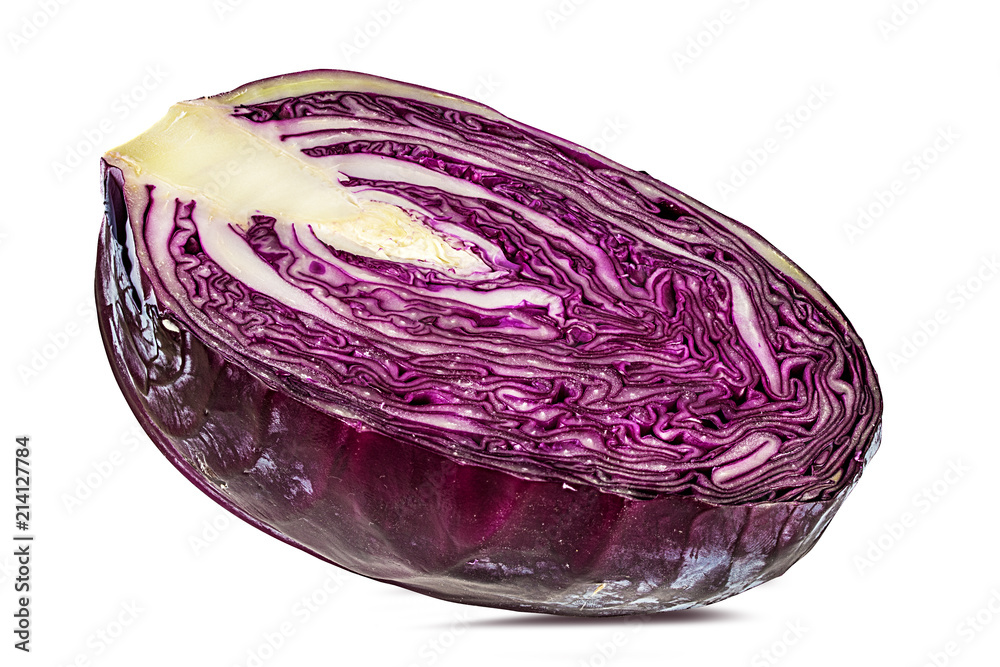 Fresh red cabbage isolated on white background with clipping path Fresh red cabbage isolated on white background with clipping path