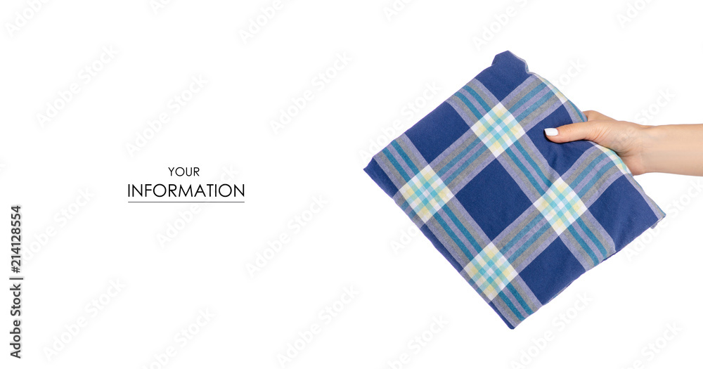 A shirt in a cage in hand pattern on a white background isolation