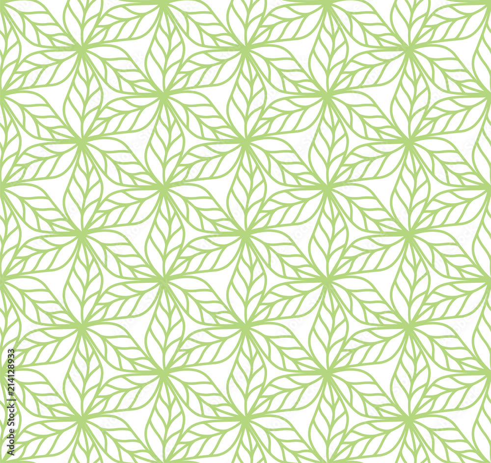 Vector Geometric Green Leaf Seamless Pattern. Abstract leaves texture. Vector Geometric Green Leaf Seamless Pattern. Abstract leaves texture.