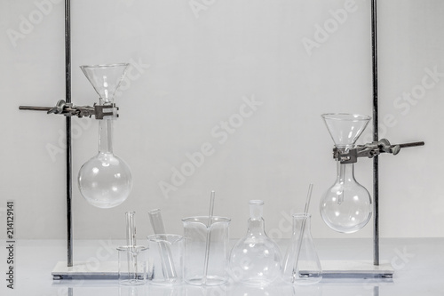 equipment of distillation in laboratory experiments in chemical blending © Narong Niemhom