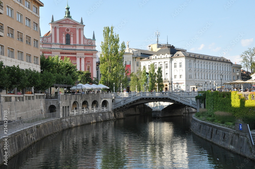 Naklejka premium Ljubljana city centre