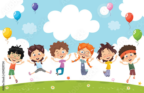 Vector Illustration Of Cartoon Characters