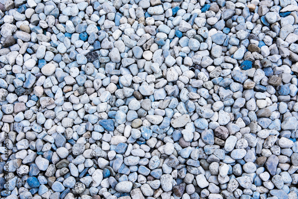 River pebbles of gray and blue stones River pebbles of gray and blue stones