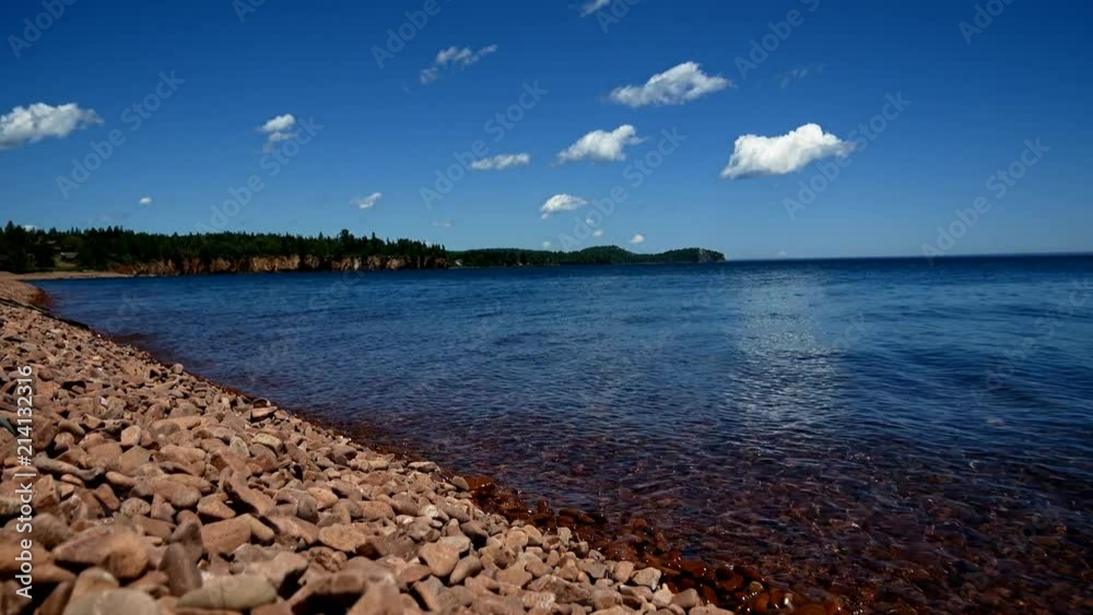 Iona's Beach on the north shore of Lake Superior in Minnesota on a sunny day. Time lapse. Iona's Beach on the north shore of Lake Superior in Minnesota on a sunny day. Time lapse.