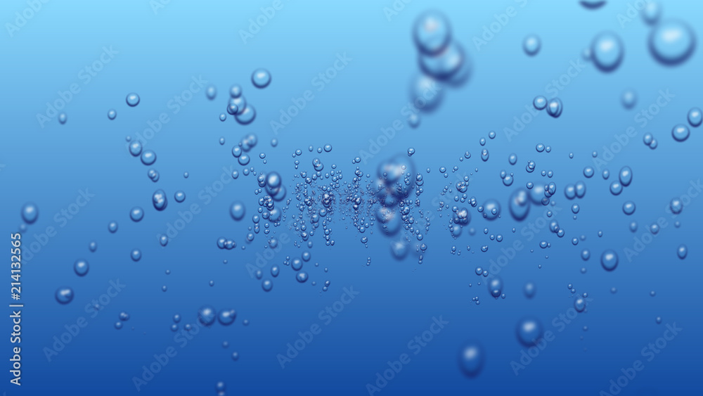 bubble in water abstract