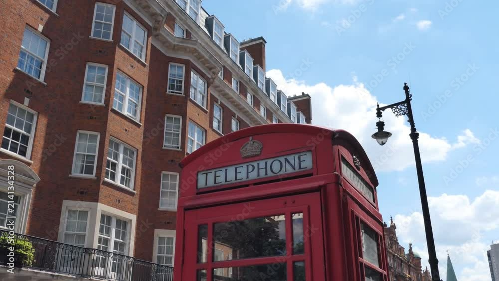 London. A View of a red telephone booth. London. A View of a red telephone booth.