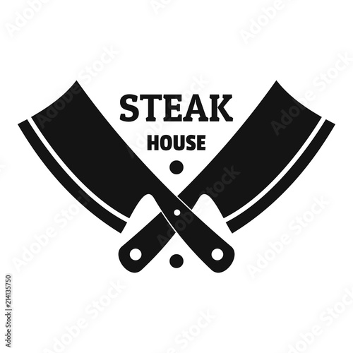 Steak house logo. Simple illustration of steak house vector logo for web design isolated on white background