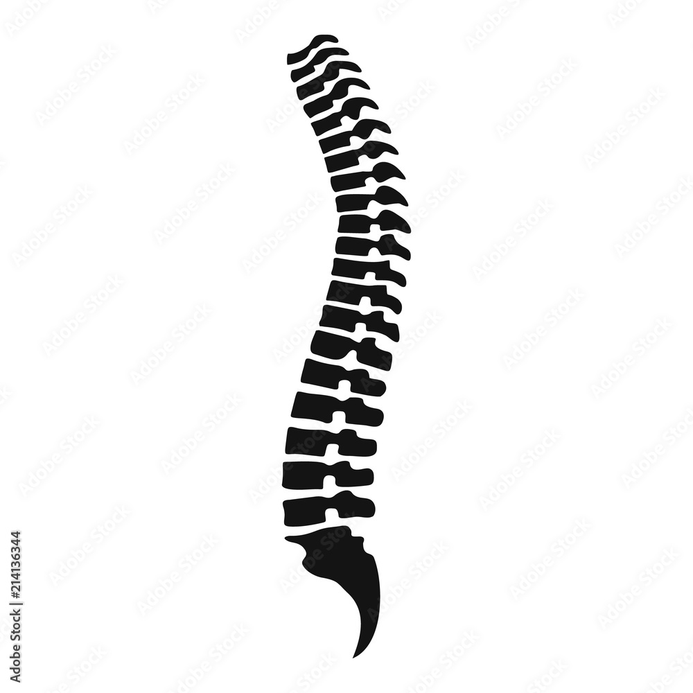 Spine icon. Simple illustration of spine vector icon for web design isolated on white background Spine icon. Simple illustration of spine vector icon for web design isolated on white background
